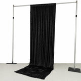 Black velvet backdrop curtain on adjustable support stand, photography background