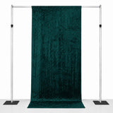 Teal velvet photo backdrop on adjustable stand, studio background display