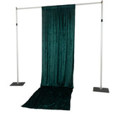Dark green velvet photography backdrop with support stand and floor drape