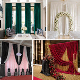 Premium crushed velvet event drape panel with elegant sheen and wrinkle-resistant fabric
