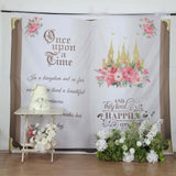 8ftx8ft Fairy Tale Book Vinyl Photography Backdrop, Once Upon a Time Princess Theme Party 