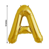 16\" Shiny Metallic Gold Mylar Foil Alphabet Letter & Number Balloons