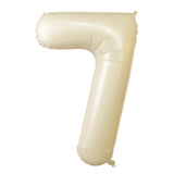 Matte Cream Number Balloons 0-9 – 35inch Large Mylar Foil Balloons, Air or Helium Fill