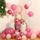 Set of 94 Rose Gold Pink Biodegradable Balloon Arch Kit, Thick Latex Party Balloon#whtbkgd