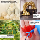 Biodegradable latex balloon garland arch kit for easy DIY setup and vibrant colors.
