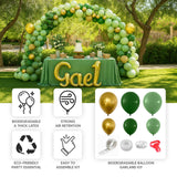 Set of 120 Gold Green Biodegradable Balloon Arch Kit, Extra Strong Eco-friendly Latex Party Balloon 
