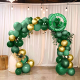 Set of 120 Gold Green Biodegradable Balloon Arch Kit, Extra Strong Eco-friendly Latex Party Balloon 