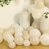 Set of 95 White Beige Biodegradable Balloon Arch Kit, Extra Strong Eco-friendly Latex Party Balloon