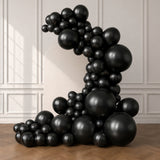Black balloon sculpture against a light interior backdrop. #whtbkgd