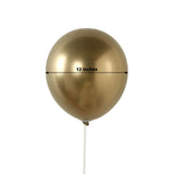 50 Pack Chrome Champagne Biodegradable Latex Balloons 12", Thick Eco Friendly Metallic Party Balloon