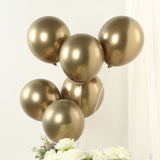 50 Pack Chrome Champagne Biodegradable Latex Balloons 12", Thick Eco Friendly Metallic Party Balloon