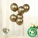 50 Pack Chrome Champagne Biodegradable Latex Balloons 12", Thick Eco Friendly Metallic Party Balloon