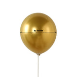 50 Pack Chrome Gold Biodegradable Latex Balloons 12", Thick Eco Friendly