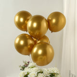 50 Pack Chrome Gold Biodegradable Latex Balloons 12", Thick Eco Friendly