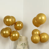 50 Pack Chrome Gold Biodegradable Latex Balloons 12", Thick Eco Friendly