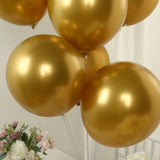 50 Pack Chrome Gold Biodegradable Latex Balloons 12", Thick Eco Friendly