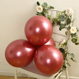 50 Pack Chrome Pink Biodegradable Latex Balloons 12inch, Thick Eco Friendly Metallic Party Balloons