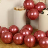 50 Pack Chrome Pink Biodegradable Latex Balloons 12inch, Thick Eco Friendly Metallic Party Balloons