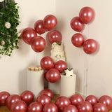 50 Pack Chrome Pink Biodegradable Latex Balloons 12inch, Thick Eco Friendly Metallic Party Balloons