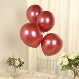 50 Pack Chrome Pink Biodegradable Latex Balloons 12inch, Thick Eco Friendly Metallic Party Balloons