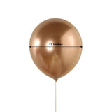 50 Pack Chrome Rose Gold Biodegradable Latex Balloons 12inch Thick Eco Friendly Metallic Party