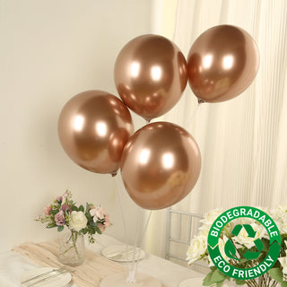 <h3 style="margin-left:0px;"><strong>Make a Dazzling Impression with Chrome Rose Gold Biodegradable Balloons</strong>