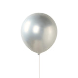 50 Pack Chrome Silver Biodegradable Latex Balloons 12", Thick Eco Friendly#whtbkgd