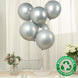 50 Pack Chrome Silver Biodegradable Latex Balloons 12", Thick Eco Friendly Metallic Party Balloons