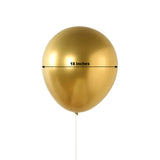 10 Pack Chrome Gold Biodegradable Latex Balloons 18inch Thick Eco Friendly Metallic Party Balloons