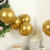 10 Pack Chrome Gold Biodegradable Latex Balloons 18inch Thick Eco Friendly Metallic Party Balloons