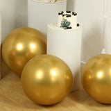 10 Pack Chrome Gold Biodegradable Latex Balloons 18inch Thick Eco Friendly Metallic Party Balloons