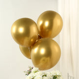 10 Pack Chrome Gold Biodegradable Latex Balloons 18inch Thick Eco Friendly Metallic Party Balloons