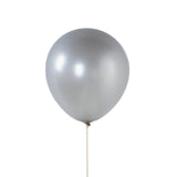 10 Pack Chrome Silver Biodegradable Latex Balloons 18inch Thick Eco Friendly Metallic Party#whtbkgd