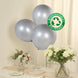 10 Pack Chrome Silver Biodegradable Latex Balloons 18", Thick Eco Friendly Metallic Party Balloons