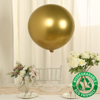 <h3 style="margin-left:0px;"><strong>Make a Dazzling Impression with Chrome Gold Biodegradable Balloons</strong>