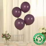 50 Pack Matte Pastel Violet Amethyst Biodegradable Balloons 12inch, Round Eco-friendly