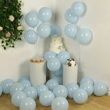 50 Pack Matte Pastel Ice Blue Biodegradable Balloons 12inch, Round Eco-friendly