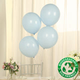 50 Pack Matte Pastel Ice Blue Biodegradable Balloons 12inch, Round Eco-friendly