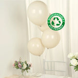 50 Pack Matte Pastel Beige Biodegradable Balloons 12inch, Round Eco-friendly