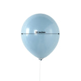 50 Pack Matte Pastel Dusty Blue Biodegradable Balloons 12inch, Round Eco-friendly