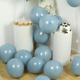 50 Pack Matte Pastel Dusty Blue Biodegradable Balloons 12inch, Round Eco-friendly