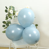 50 Pack Matte Pastel Dusty Blue Biodegradable Balloons 12inch, Round Eco-friendly