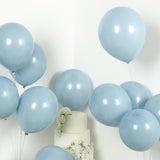 50 Pack Matte Pastel Dusty Blue Biodegradable Balloons 12inch, Round Eco-friendly