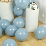 50 Pack Matte Pastel Dusty Blue Biodegradable Balloons 12inch, Round Eco-friendly