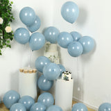 50 Pack Matte Pastel Dusty Blue Biodegradable Balloons 12inch, Round Eco-friendly