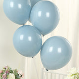 50 Pack Matte Pastel Dusty Blue Biodegradable Balloons 12inch, Round Eco-friendly