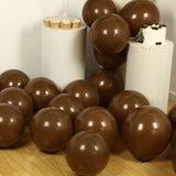 50 Pack Matte Pastel Cinnamon Brown Biodegradable Balloons 12inch, Round Eco-friendly