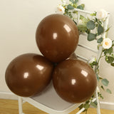 50 Pack Matte Pastel Cinnamon Brown Biodegradable Balloons 12inch, Round Eco-friendly