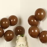 50 Pack Matte Pastel Cinnamon Brown Biodegradable Balloons 12inch, Round Eco-friendly