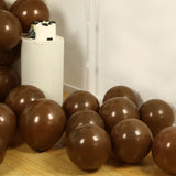 50 Pack Matte Pastel Cinnamon Brown Biodegradable Balloons 12inch, Round Eco-friendly